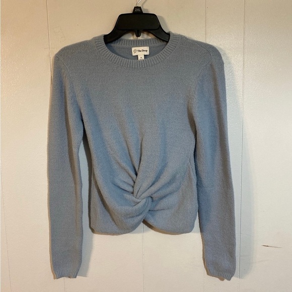 The Drop Women's Eloise Long-Sleeve Twist Front Cozy Cropped Sweater NWT size XS - Picture 1 of 4